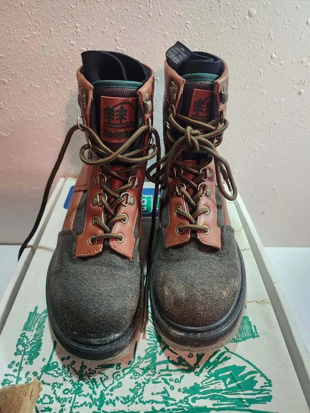Hodgman Wading Boots Size 8 Brown Felt Sole 19218